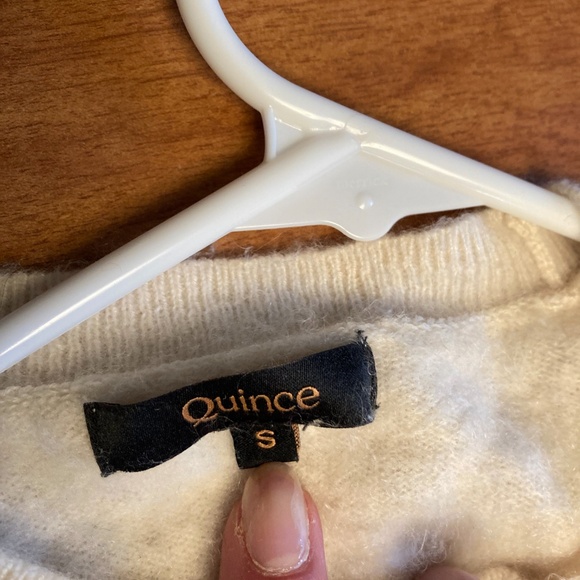 White Quince Mongolian Cashmere Tee Short Sleeve Sweater Small - Picture 8 of 10